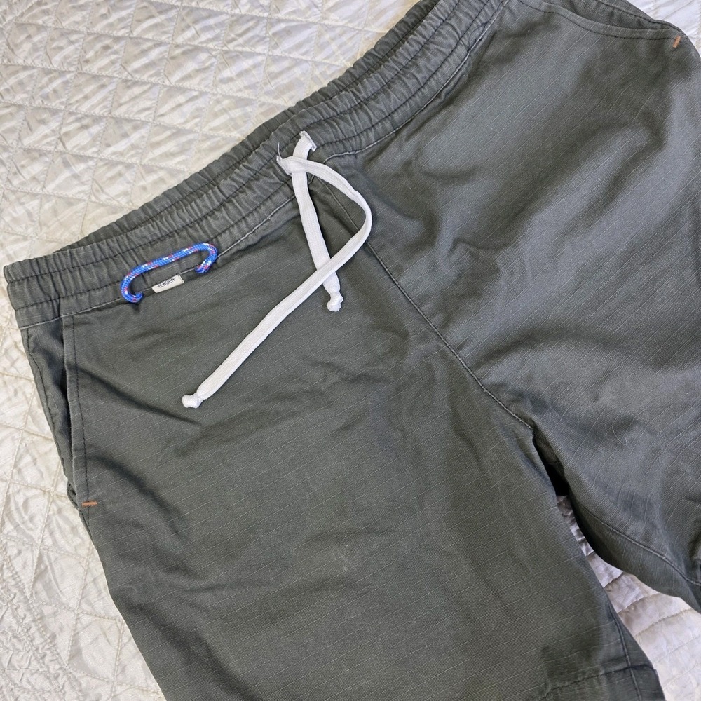 Tenden Mens Large Green Rip Stop Hiking Gore Corp Shorts Made In‎ USA Drawstring